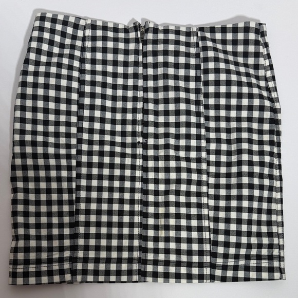 Free People Black and White Checkered Women's Skirt 8 - Picture 7 of 8